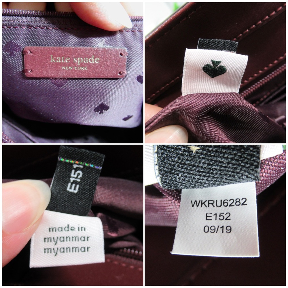 KATE SPADE Kerri Medium Smooth Leather Top Zip Tote Bag in Burgundy - Picture 12 of 13